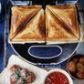 Sandwich Toaster and Toastie Maker, 2-Slice, Non-Stick, 750 W, White and Stainless Steel (FREE POSTAGE) Image 3