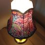 Vintage Brass table lamp polished in  matt & gloss finish with original lamp shade   height 37cm Image 6