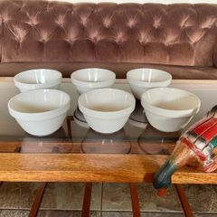 6 Vintage Style Mason Cash Small White Pudding Bowl 48s 1950 1960s Era