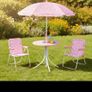 Kids table set. Outdoor furniture set. Kids camping set. 4-Piece set: Kids ensemble with 2 folding chairs, table and parasol. Picnic table. Image 2