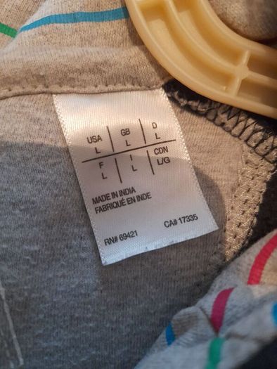 girls reebok hoody size large