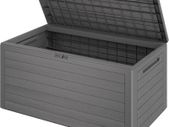 Outdoor Storage Box 300L Capacity, Weatherproof, Wood-Effect Design