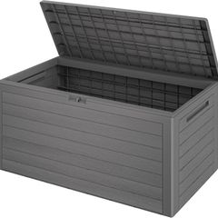 Outdoor Storage Box 300L Capacity, Weatherproof, Wood-Effect Design