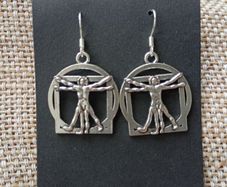 DaVinci's Vitruvian Man Earrings