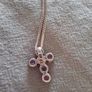 Sterling Silver Pink Cross Necklace Image 5