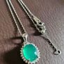 Silver pendant with jade necklace Image 3