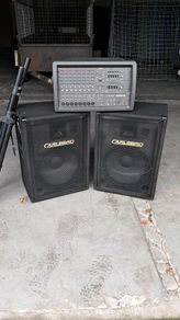 Mackie 808M powered mixer with pair of Carlsbro Beta 115 speakers