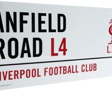 Liverpool Official Anfield Road L4 Metal Street Sign - Multi-Colour