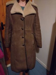 Vintage Sheepskin coat, size 12