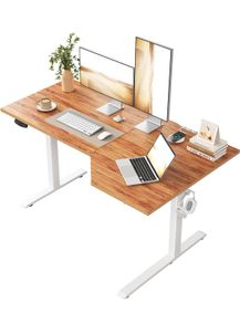 L-shaped Height Adjustable Desk, 140 x (60-80 cm), Electric Standing Desk