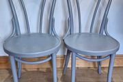 Classic Thonet No. 18 Style Bistro Chairs Slate Grey