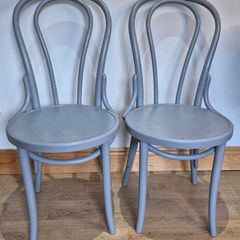 Classic Thonet No. 18 Style Bistro Chairs Slate Grey
