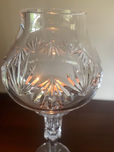 Waterford glass candle holder
