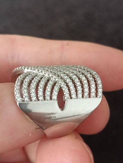 S925 Silver  Wedding Criss Cross Ring