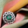 Wonderful 1940/50s Emerald & Diamond Ring 18ct Image 3