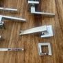 11 Pairs of Solid Brass Internal Door Handles chrome/brass Image 5