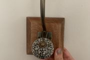 hook wooden hanger decorative with ceramic knob