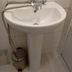 bathroom sink with pedestal