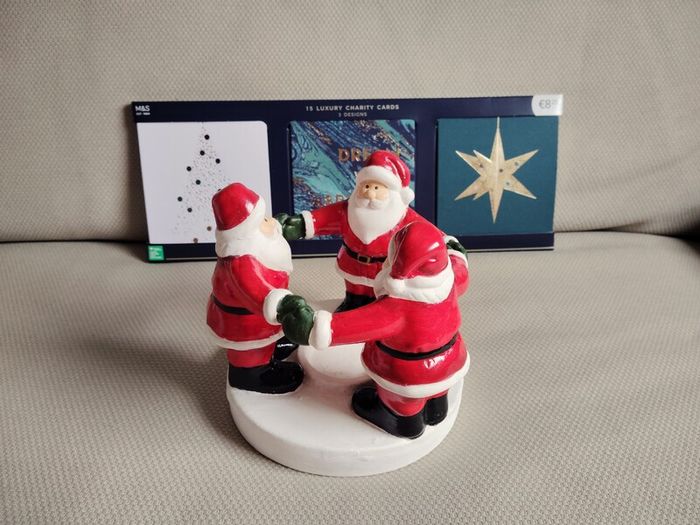 Tea light candle holder, christmas cards, Xmas tree baubles