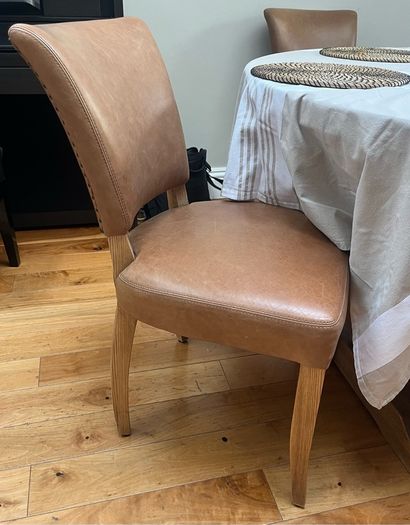 Leather dining chairs