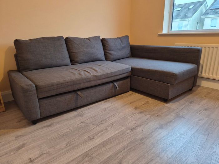 IKEA Friheten Corner Sofa-Bed with Storage - Dark Grey