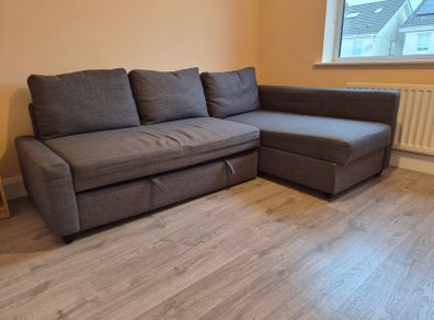 IKEA Friheten Corner Sofa-Bed with Storage - Dark Grey