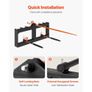 49" Hay Spear, Bale Spears 1600lbs Loading Capacity, Skid Steer Loader Tractor Attachment with 2pcs 17.5" Stabilizer Spears Image 5