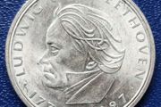 1970 Unc Germany F Silver 5 Deutsche Mark Ludwig Van Beethoven