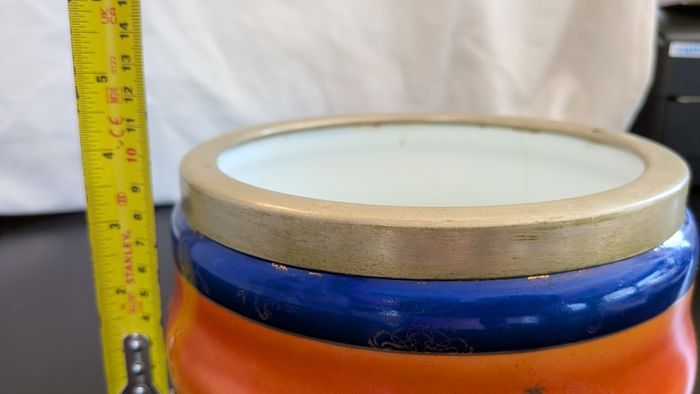 Antique Camel Desert Hand Painted Bowl Cobalt Blue EPNS Rim Noritake Style