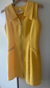 yellow dress with zipper