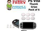 PS Vita 1000 2000 Silicone Analog Thumb Stick Grips Caps Whitte PSP White