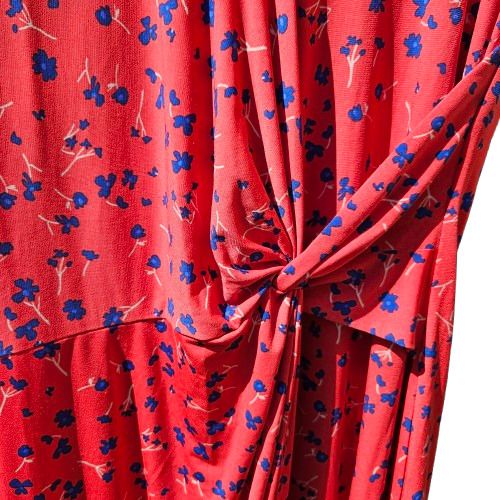 Faux Wrap Red Floral dress