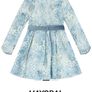 Mayoral chic blue floral jacquard dress sweet special event Image 3