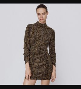 Leopard print mini dress