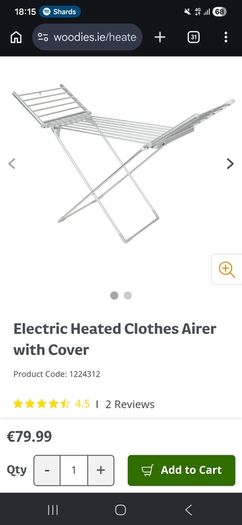 Electric Heated Clothes Horse