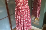 Seasalt Organic Cotton Raspberry Abstract Pattern Dress -  Size 10