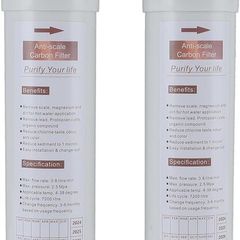 2 Pack Boiling Water Tap Replacement Carbon Filter Water Filter Cartridge Anti-Scale Under Sink Replacement Carbon Rod Filter for Instant Hot Water Tap