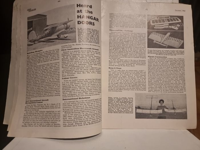 OCT 1963 AERO MODELLER vintage model magazine