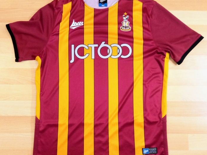 2019-20 Bradford City Avec Home Jersey Size L Adult