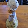 Vintage Porcelain figurine girl holding cat Image 6