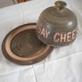 Pottery Cheese Plate and Cover Image 2