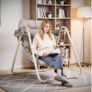 Outdoor Swing Chair with Adjustable Canopy Padded Cushions Image 5
