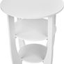 3 Tier Round Side Table, Farmhouse Wood End Tables with Storage, Country Accent Small Sofa Bedside Table Coffee Table for Living Room Bedroom and Small Spaces (White) Image 4