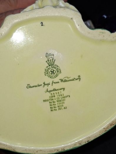 Old 1962 Large Royal Doulton Character Mug from the Williamsburg series,