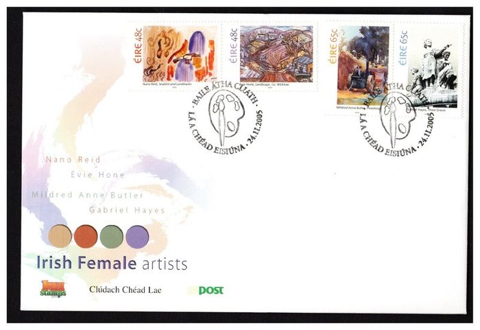 2005 Ireland Female Artists Commemorative Stamps An Post First Day Cover (FDC)