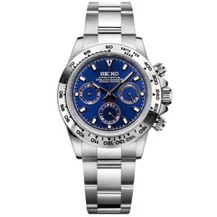Seiko Mod Daytona Blue Chronograph 40mm