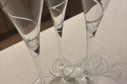 Louise Kennedy for Tipperary Crystal "Spindle Tree " Champagne Flutes (3)