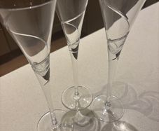 Louise Kennedy for Tipperary Crystal "Spindle Tree " Champagne Flutes (3)
