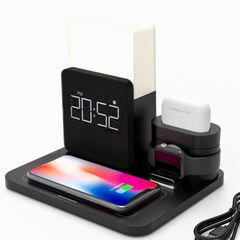 10 x Multi Function Wireless Charger - Led Light And Alarm Clock - Job Lot! Rrp 49 Euro Each!
