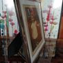Large Vintage Framed Tinted Photo Portrait of a Young Girl Image 9
